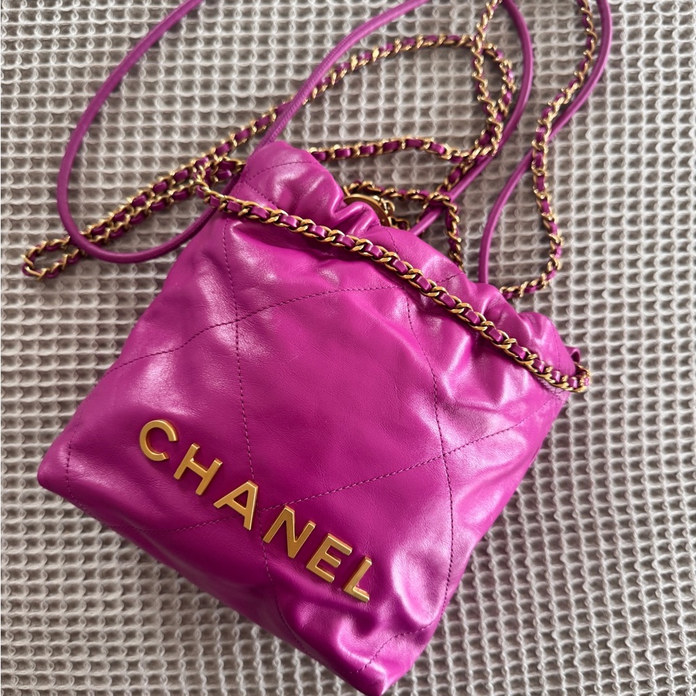 Chanel Pink Mini Chanel 22 Hobo